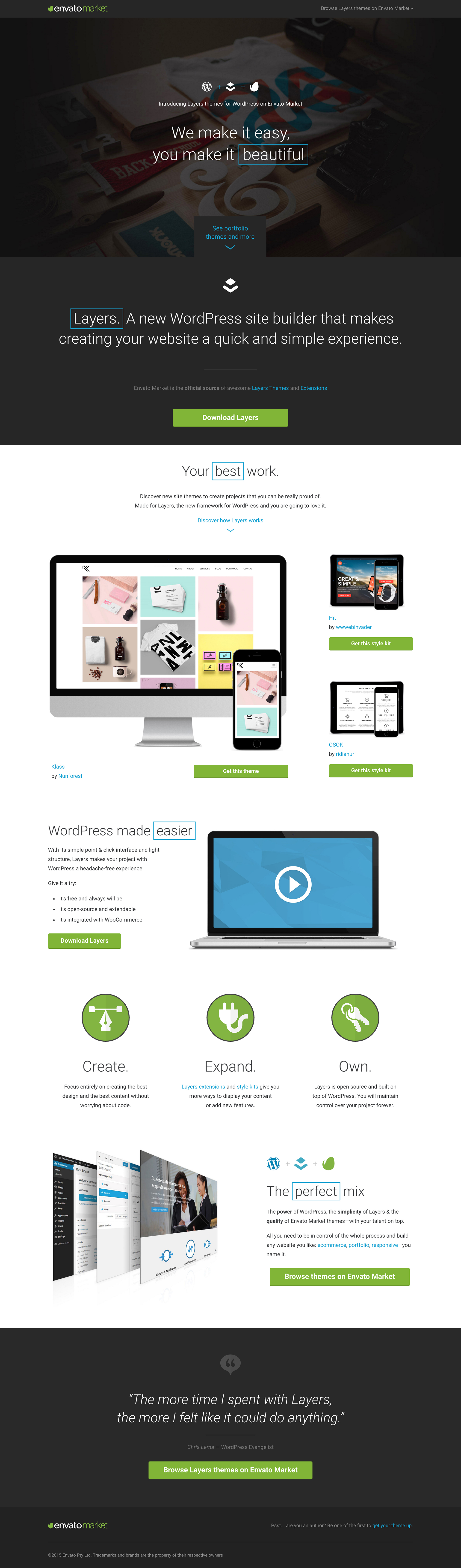 Layers Landing Page