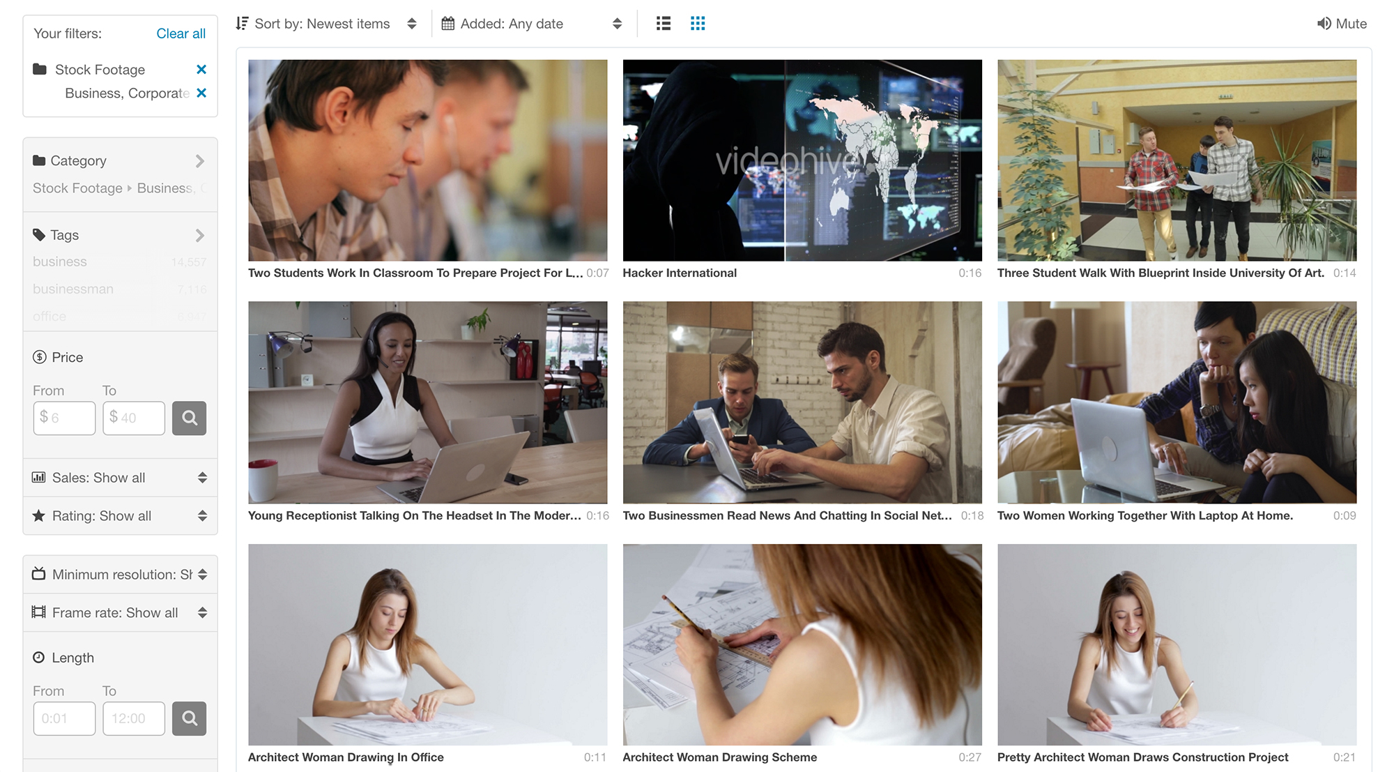 New VideoHive browsing experience